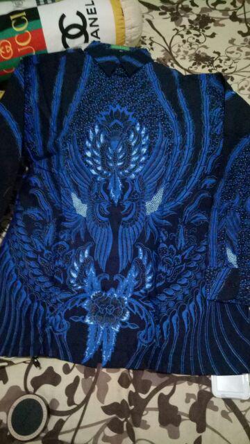 Peksi Biru Kemeja Batik Pria Lengan Panjang Atasan Batik Pria Kemeja Pria Lengan Panjang By Gba