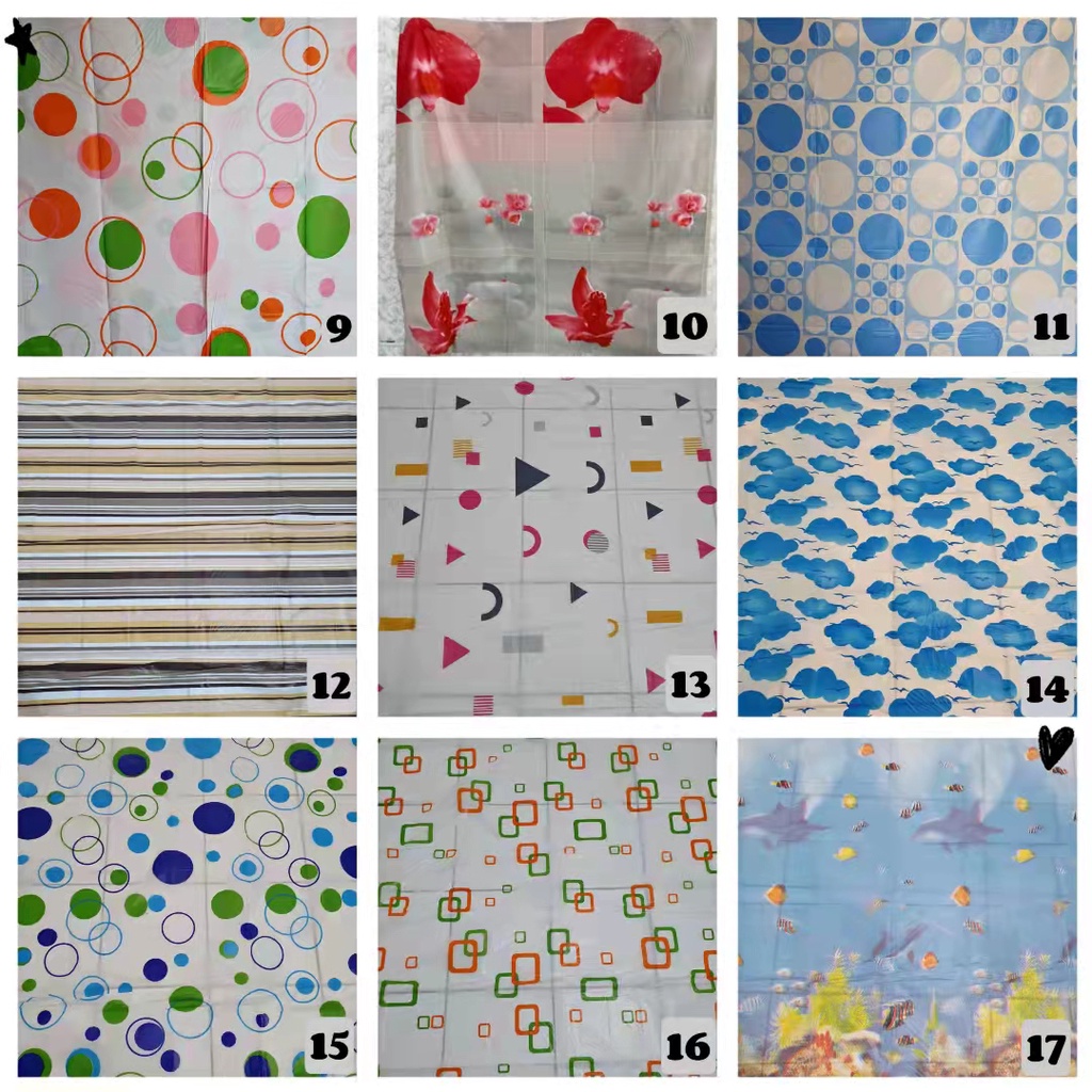 TIRAI KAMAR MANDI PEVA / SHOWER CURTAIN ANTI AIR 180X180CM