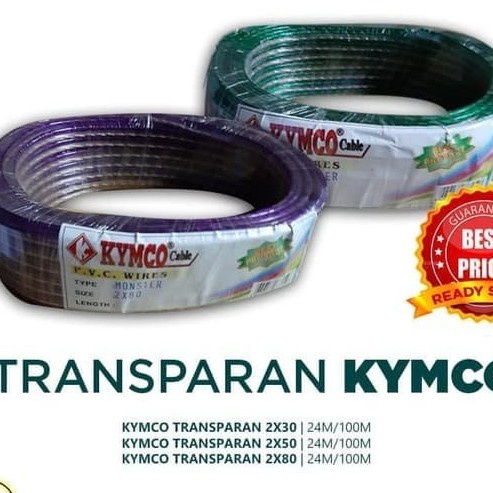 KABEL LISTRIK TRANSPARAN KABEL SERABUT 2 x 30 2x30 | 100yard | KYMCO