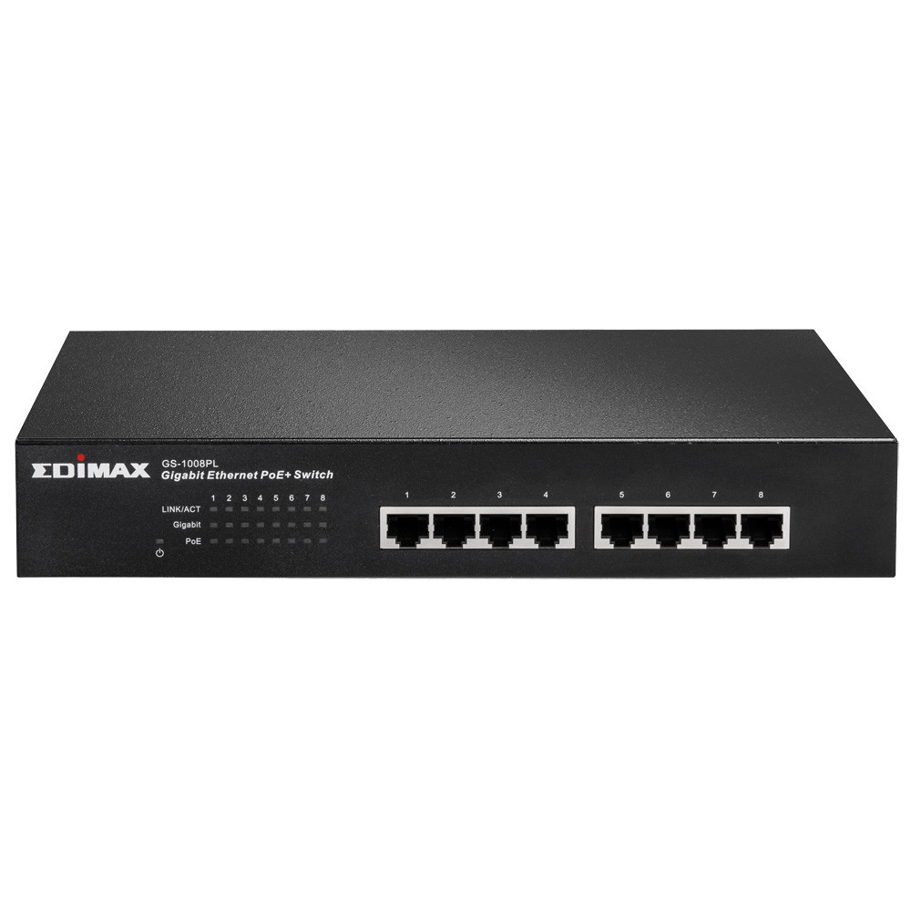 EDIMAX GS-1008PL 8-Port Gigabit Ethernet PoE Switch