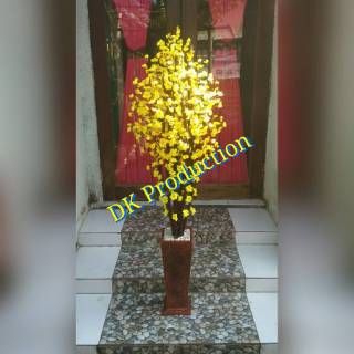  Bunga  sakura  artificial kuning Shopee Indonesia