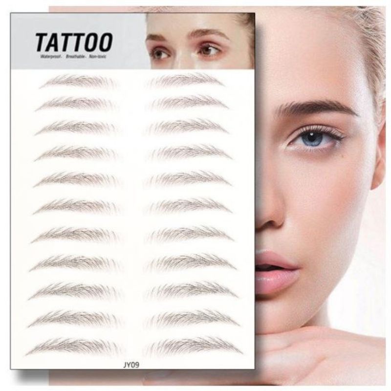 Sticker Alis 4D Eyebrow Tattoo Alis Waterproof Eyebrow Sticker Tato Alis