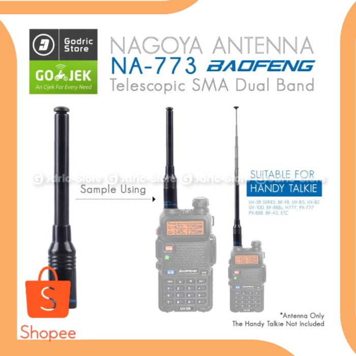 Nagoya NA-773 SMA-F Antena HT NA773 Baofeng 888 UV5R Weierwei Taffwar