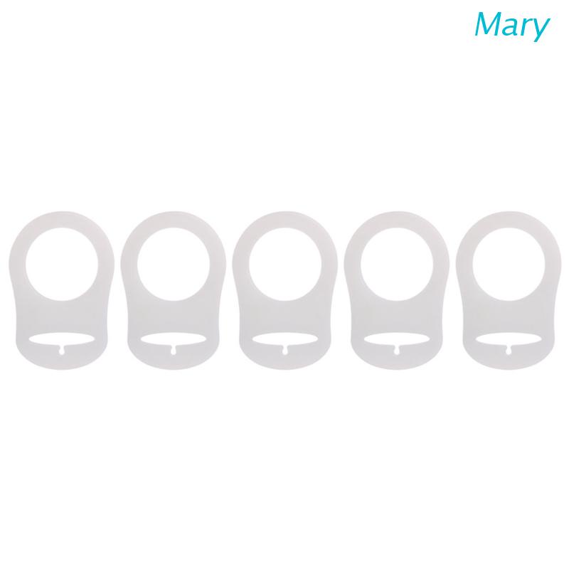 Mary 5Pcs / Set Klip Holder Dot / Empeng Bahan Silikon Luminous Untuk newborn / Bayi