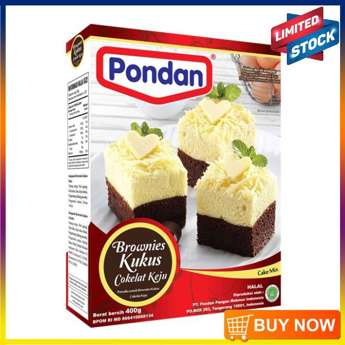 

Pondan Brownies Kukus Coklat Keju 400gr