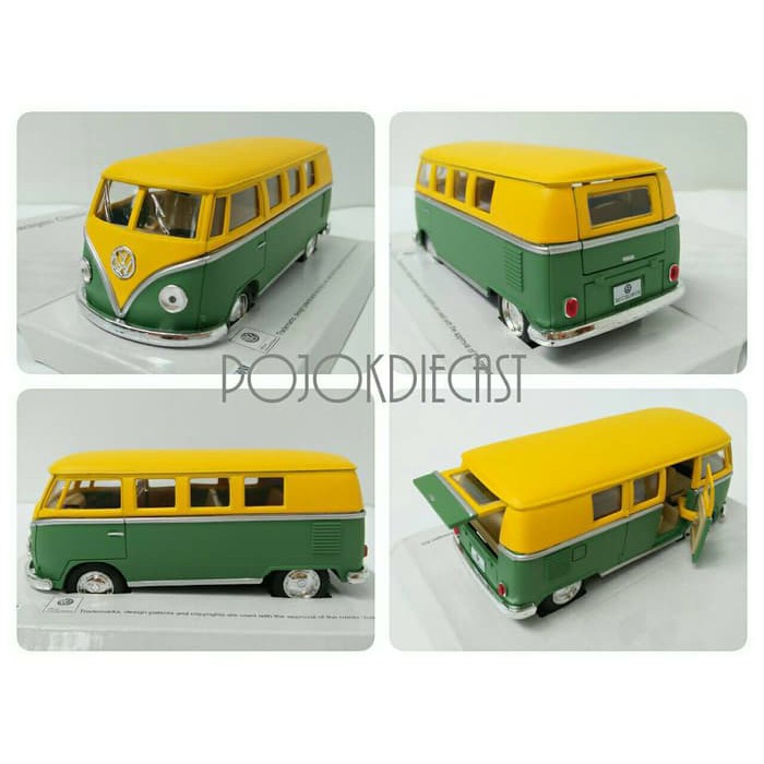 Kinsmart VW Combi Matt Diecast Miniatur Mobil Klasik