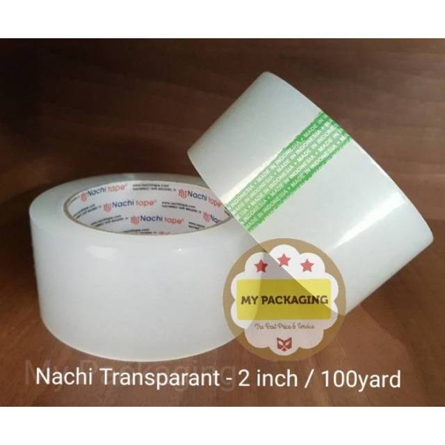 OPP lakban Nachi Transparant 90yard / opp naci bening coklat