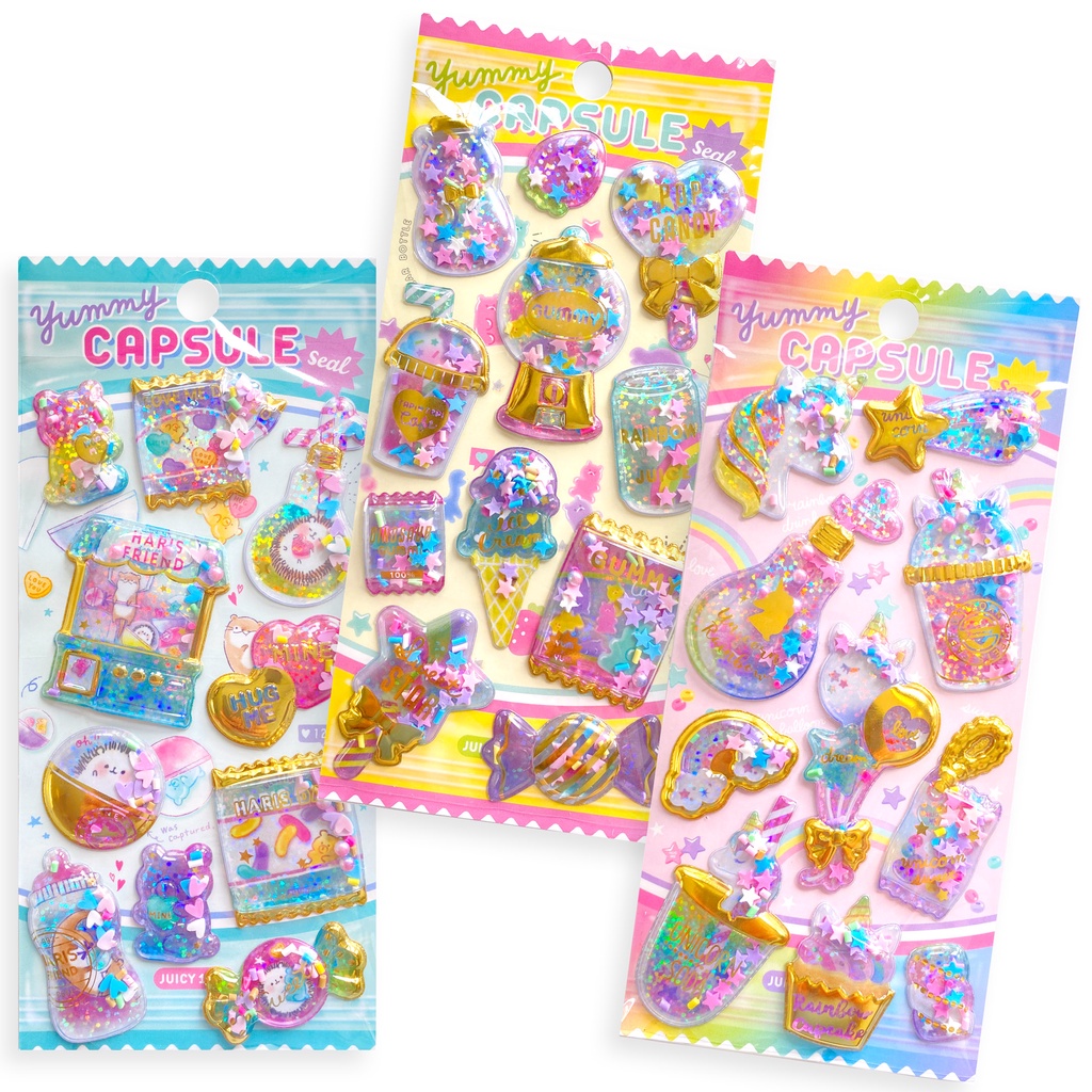 

W! Accessories Sticker Stiker 3D Sparkle Glitter 64341300