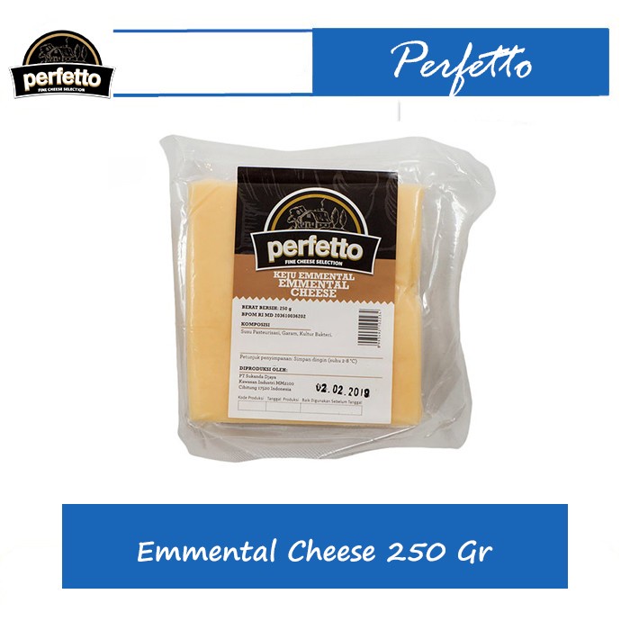 

Perfetto Emmental Cheese 250 Gr / Keju Emmental