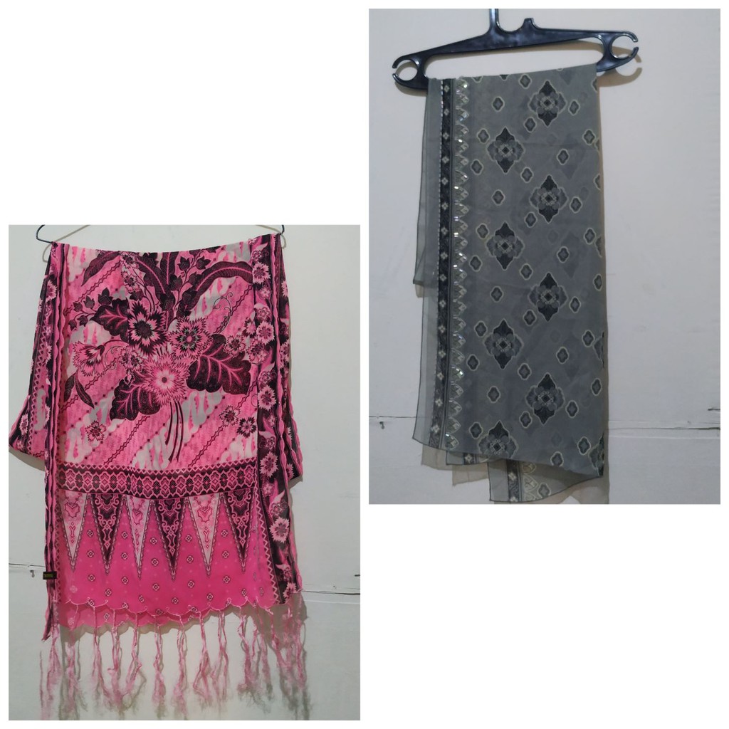 Selendang Scarf Wanita Syal  Batik / Selendang Kebaya / Selendang Tari / Selendang Batik Keris