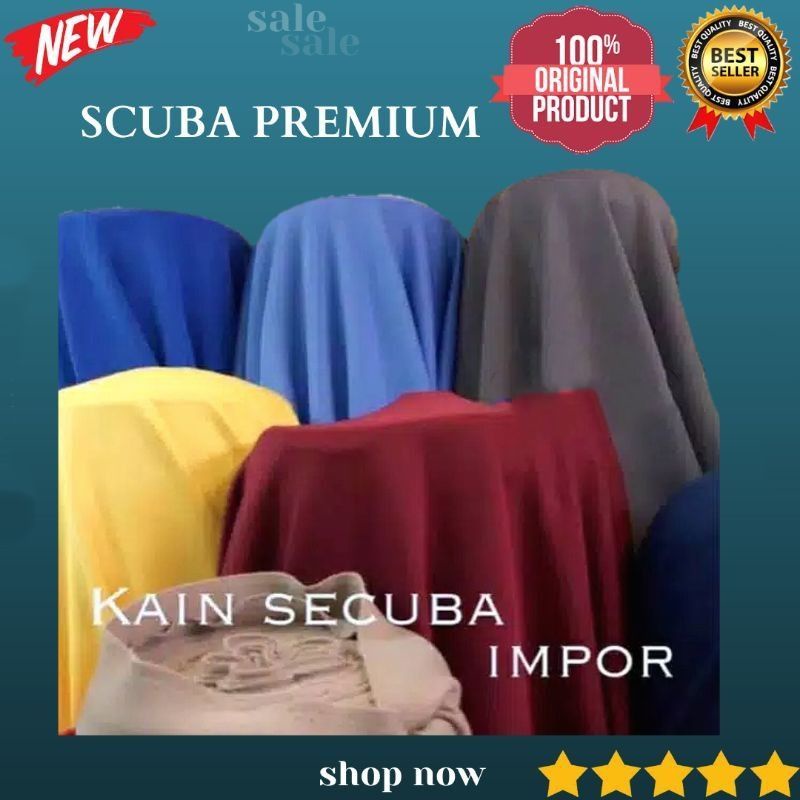Promo 12.12 Sale Kain SCUBA PREMIUM. Bahan Scuba. Kain Scuba TEBAL. Kain Scuba Polos Meteran Import