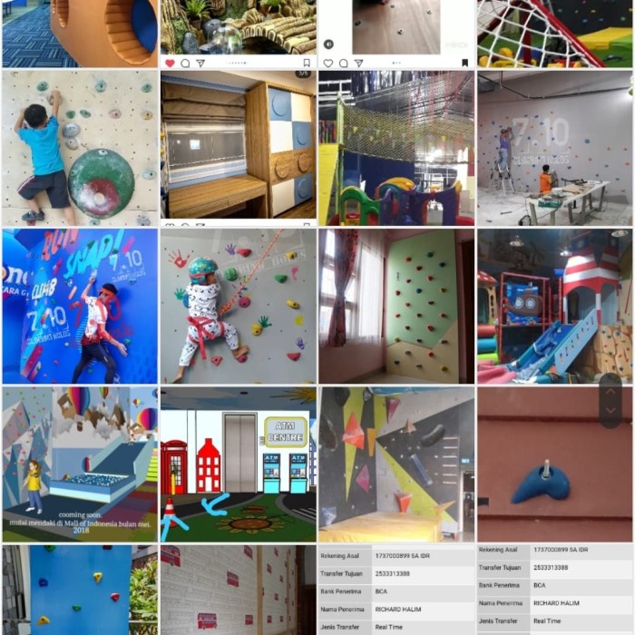 B033Nh Poin Panjat Tebing Pemula Playground Fun Games Wall Climbing Nh02N5H