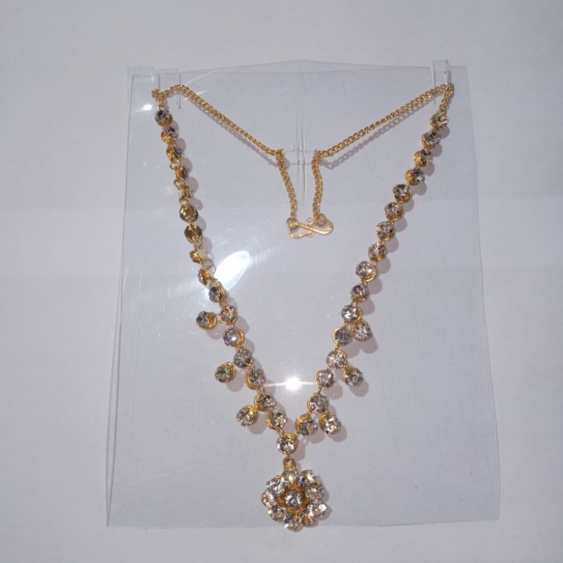 Kalung pengantin mata diamond kecil 730