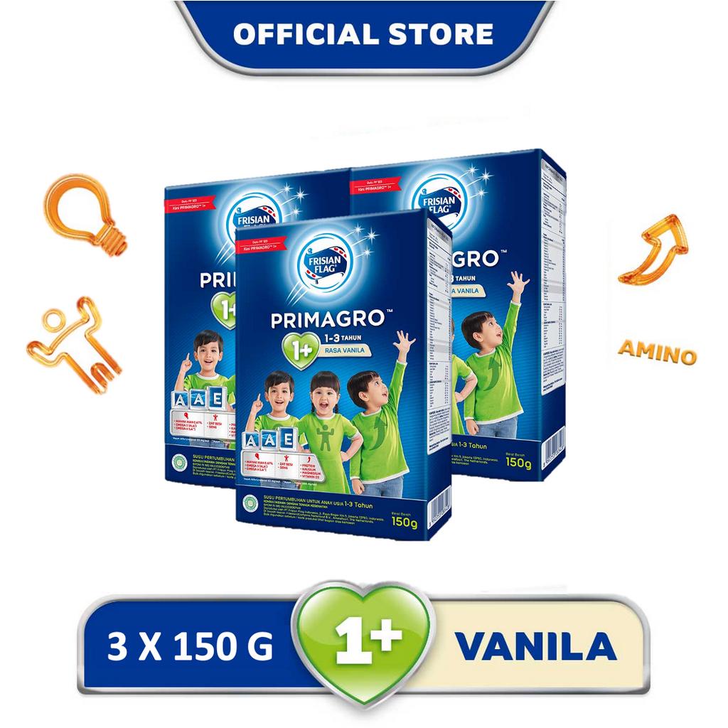 

Frisian Flag Primagro 1+ Vanilla 150 gr - 3 Pcs