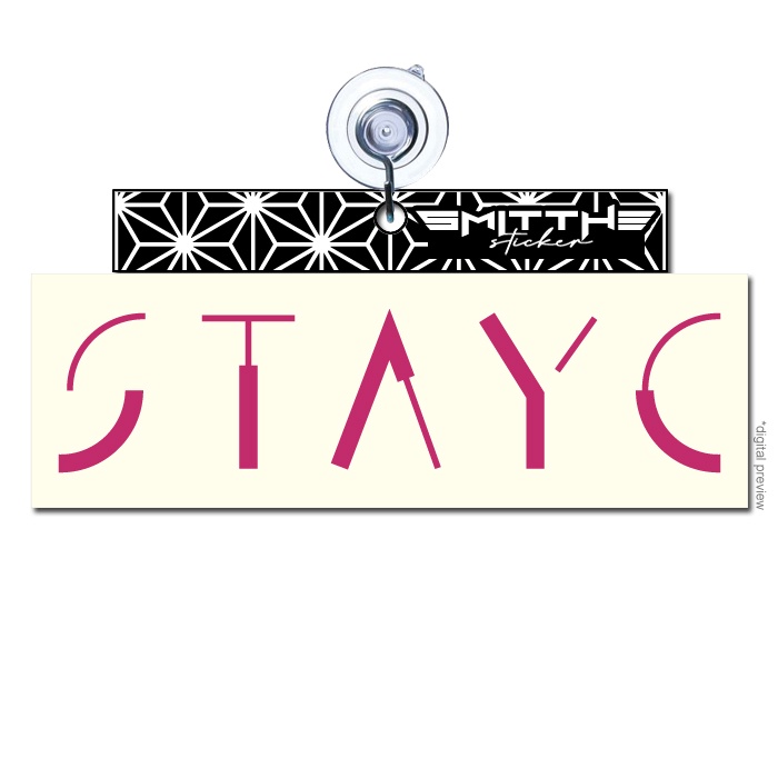 Stiker STAYC Cutting Sticker Decal Waterproof aksesoris Mobil Motor