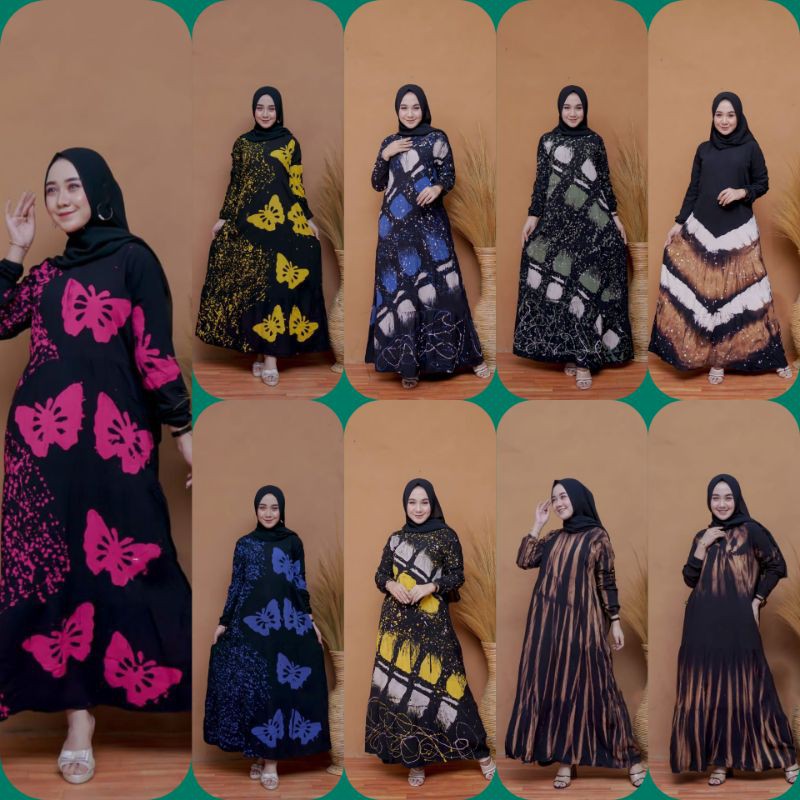 GAMIS TWILL RAYON | GAMIS RAYON PREMIUM | GAMIS TIE DYE RAYON ABSTRAK