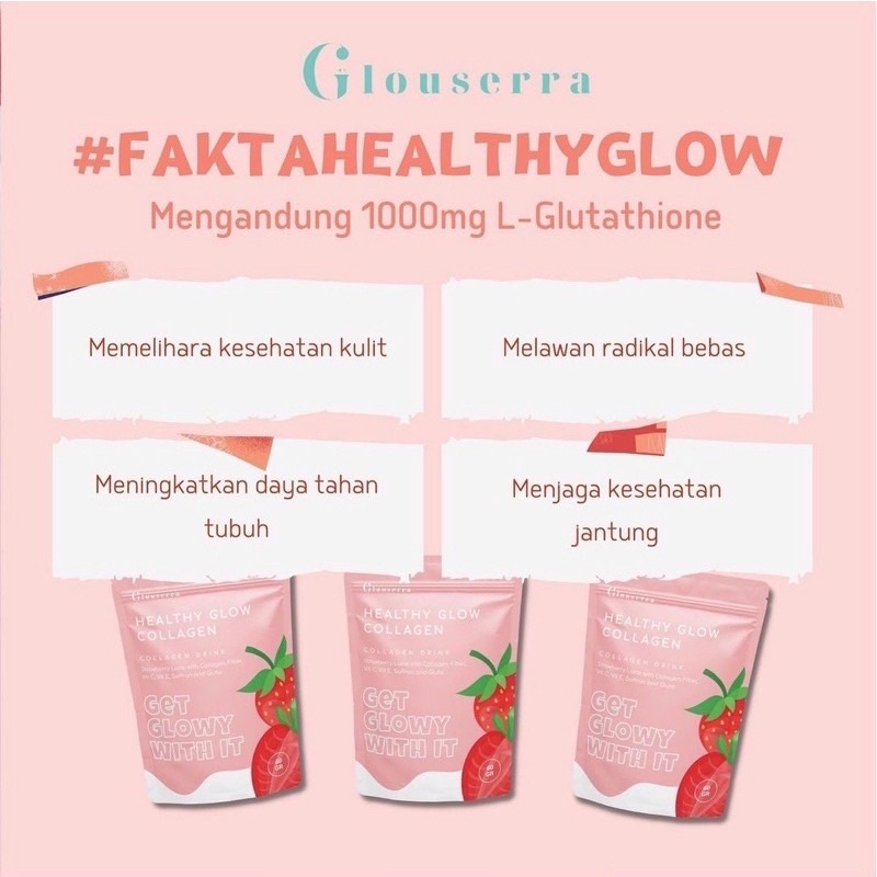 HEALTHY GLOW COLLAGEN DRINK BY GLOUSSERA 60GR 16X SEDUH COLLAGEN DRINK GLOUSERRA