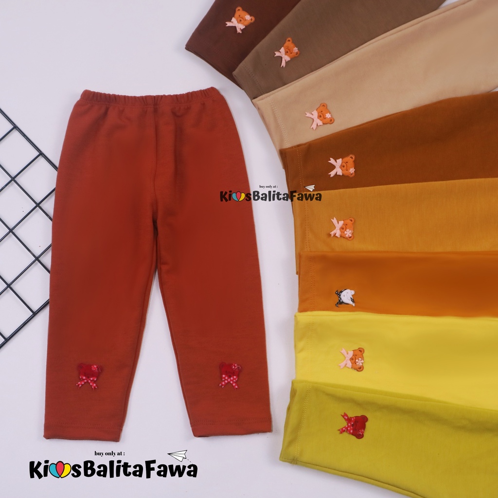 Legging Boneka uk Bayi - 4 Tahun / Pants Panjang Anak Perempuan Bahan Kaos Premium Tebal Leging Lejing Laging Polos babycinnamon