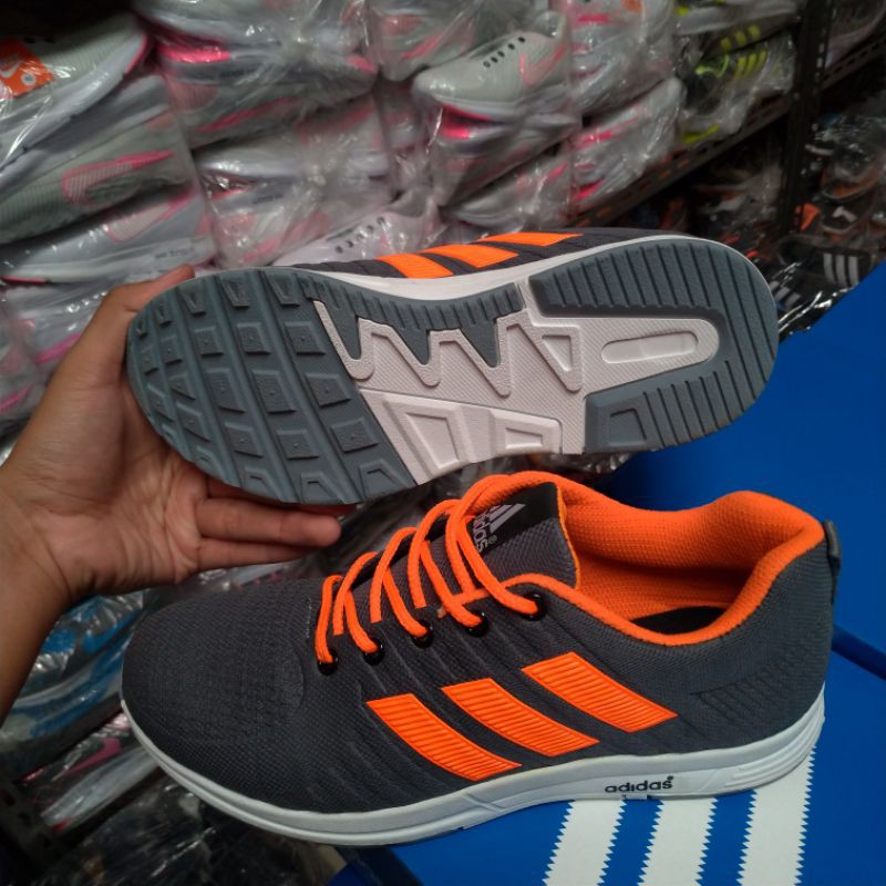 Sepatu Sneakers Adidas NBA Orange Abu Spesial Edition