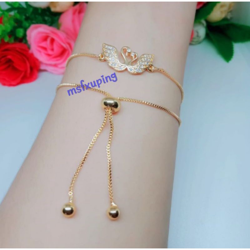 GELANG SERUT DEWASA MOTIF ANGSA SWEET PERHIASAN WANITA PREMIUM LAPIS EMAS 24 K