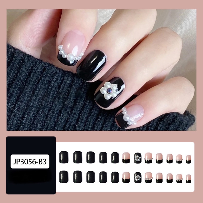 Kuku Palsu 【 A86，lem sticker】Nikah Wedding False Nailart Pengantin Tangan