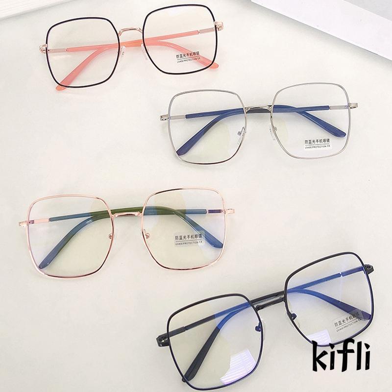 Kacamata Optik,Anti blue Light,Bahan Metal,Gaya Retro,Untuk Unisex