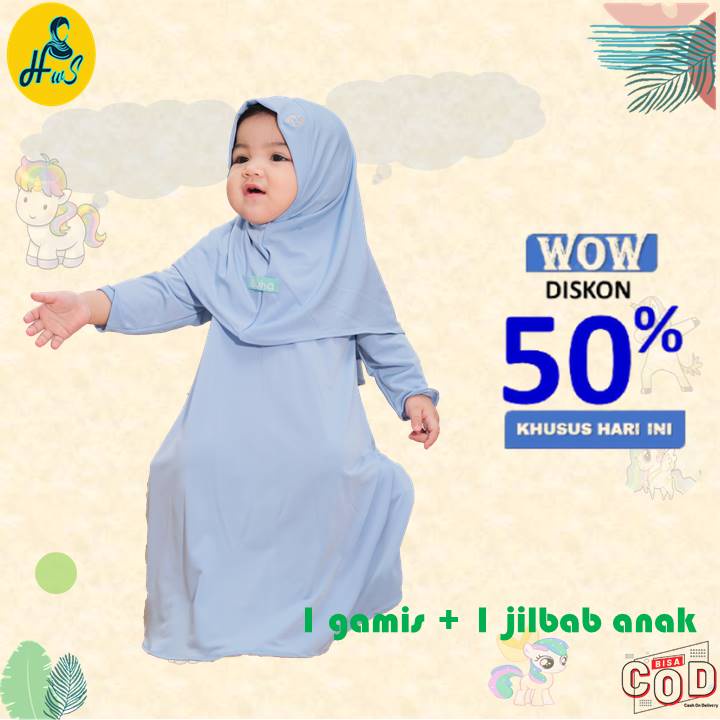 GAMIS ANAK PEREMPUAN MURAH FASHION SET ANAK PEREMPUAN MUSLIMAH GAMISET DAILY PEKANBARU