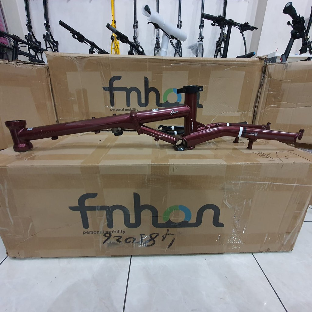 Frame fork FNHON Gust Agate Red Ungu Purple Merah Marun V brake Handle Post HP vbrake Sepeda