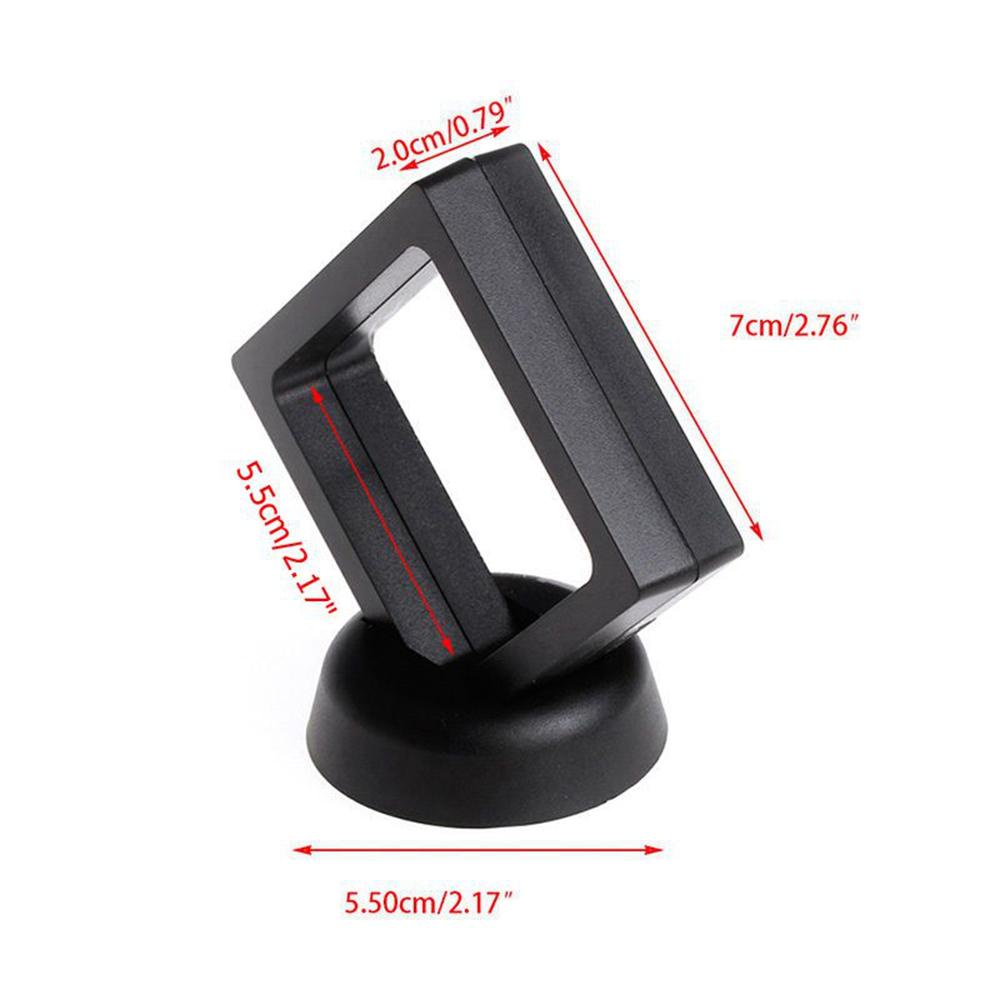 Etalase Perhiasan SOLIGHTER Hitam/Putih Holder Plastik Melayang Ditangguhkan