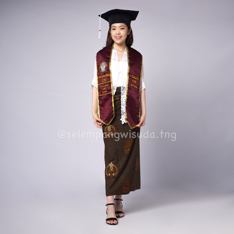 Ay00 Selempang Wisuda Leher Satin Logo