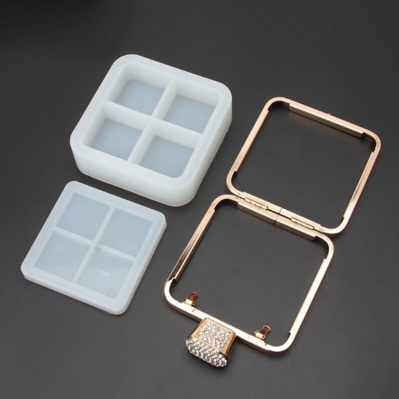 SIY  DIY Clear Dynamic Liquid Square Quicksand Bag Silicone Mold Resin Casting Craft