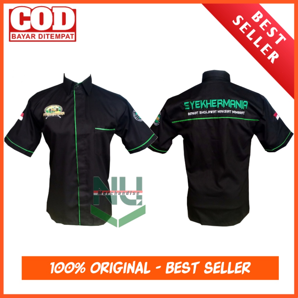 Kemeja Hem Syekhermania Habib Syekh / Kemeja Syekher Lengan Pendek