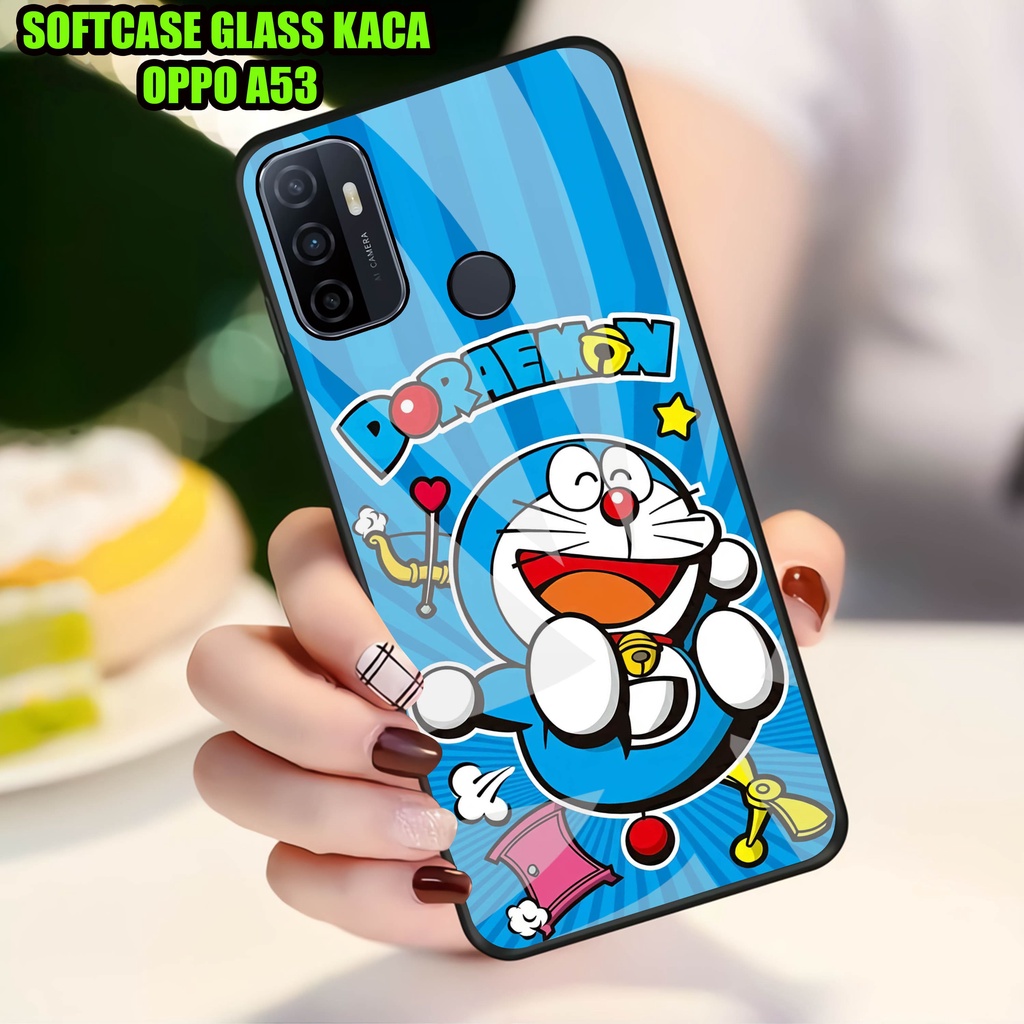 Softcase Glass Kaca OPPO A53]- Case Hp Pelindung Handphone OPPO A53] [ A44]