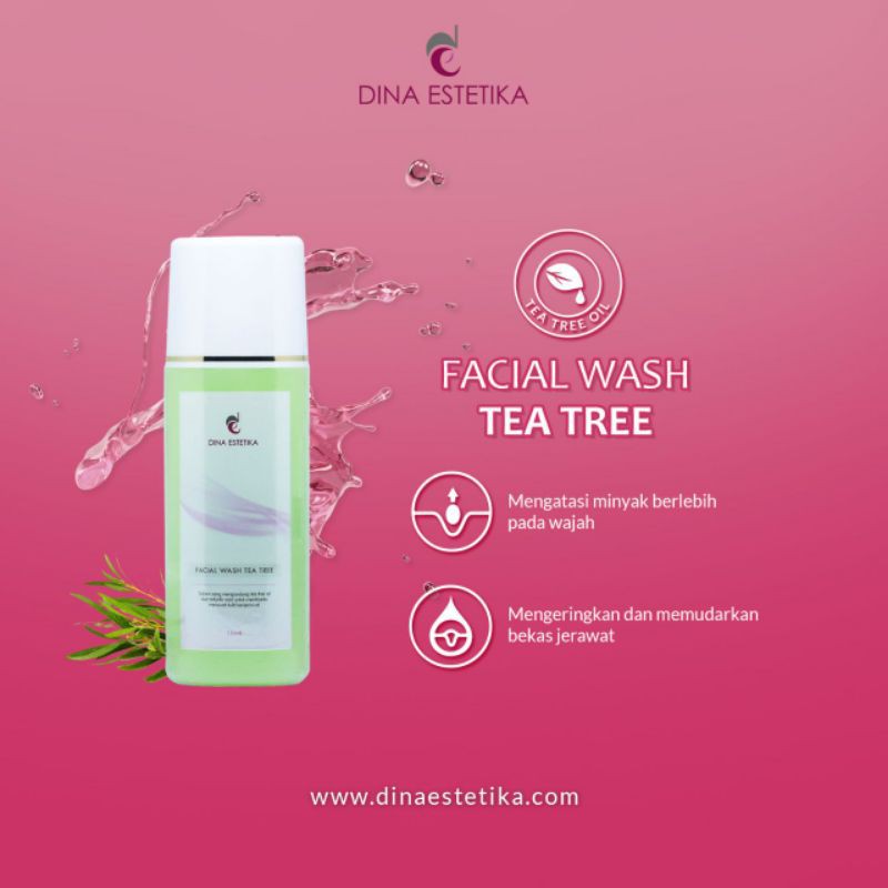 facial wash tea tree facial wash acne facial wash untuk kulit berminyak dan berjerawat dina estetika
