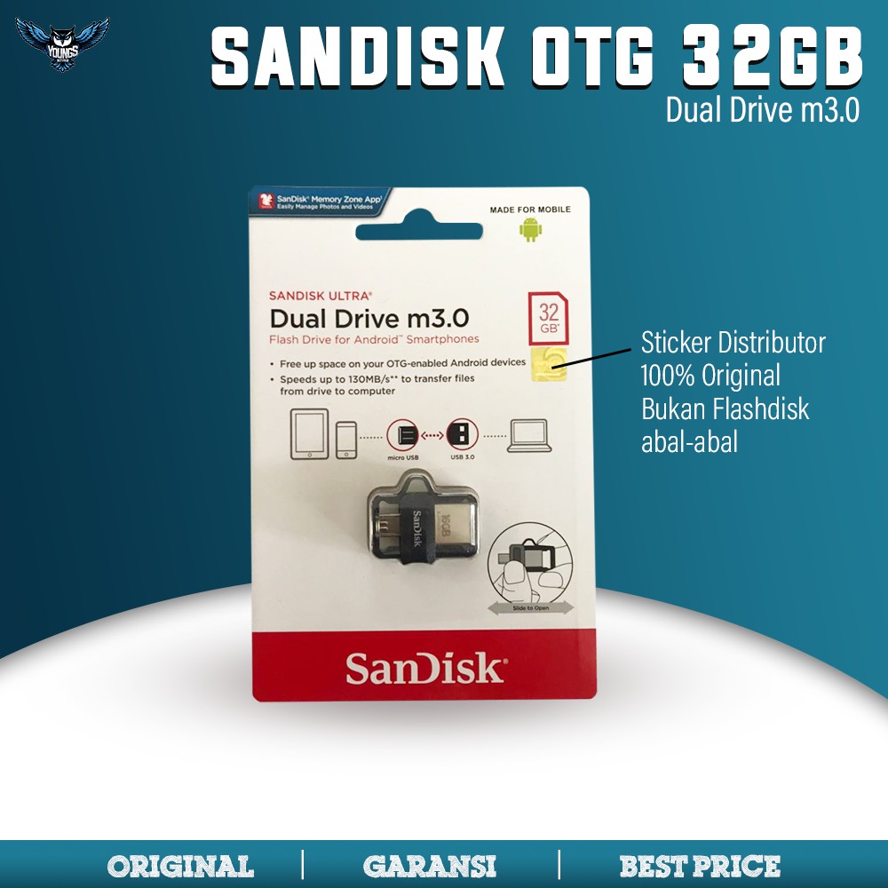 Flashdisk SanDisk Ultra OTG 3.0 32GB (Resmi Original) Dual USB Drive