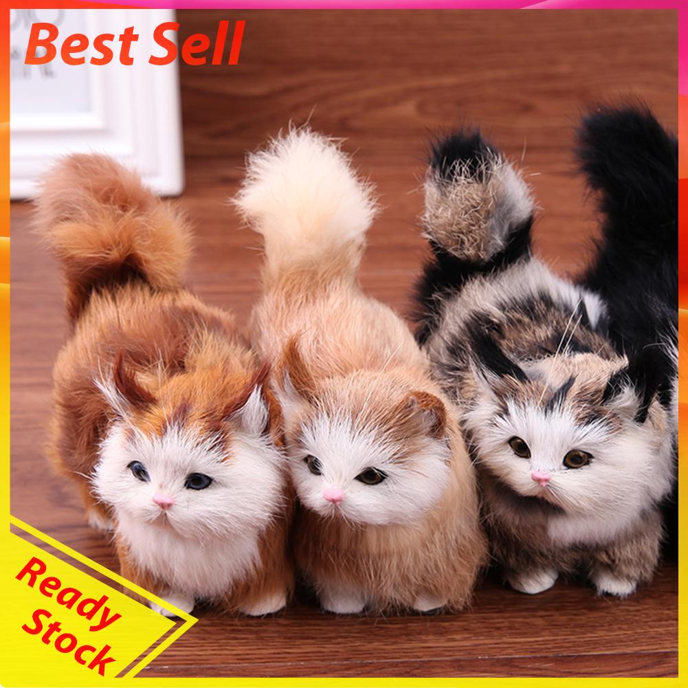 Mainan Boneka Stuffed Plush Simulasi Kucing Untuk Hadiah Anak