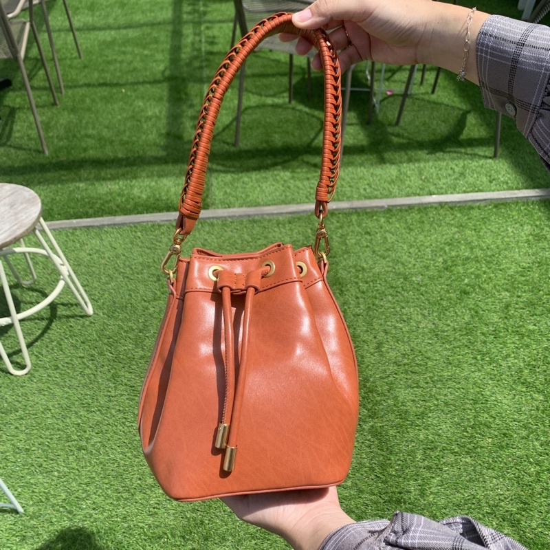 CK TWEED BUCKET BAG NEW