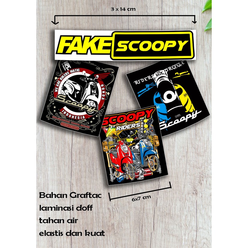 Sticker Motor Scoopy Tempelan Motor Accesories Motor Scoopy