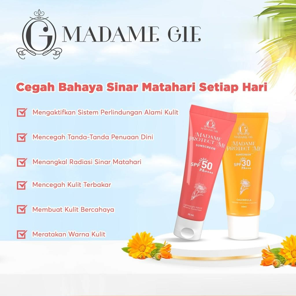 ★ BB ★  Madame Gie Madame Protect Me Sunscreen SPF 50 PA ++++ With Calendula - Skincare Sunblock