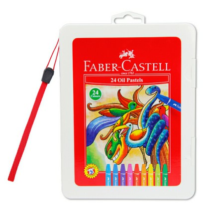 crayon / oil pastel hexagonal FABER CASTEL 24 warna