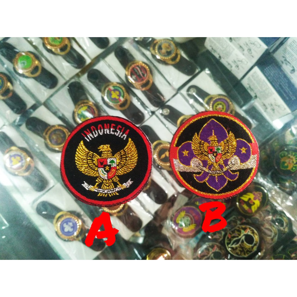 Patch Garuda Woven Bulat Badge Bet Garuda Woven