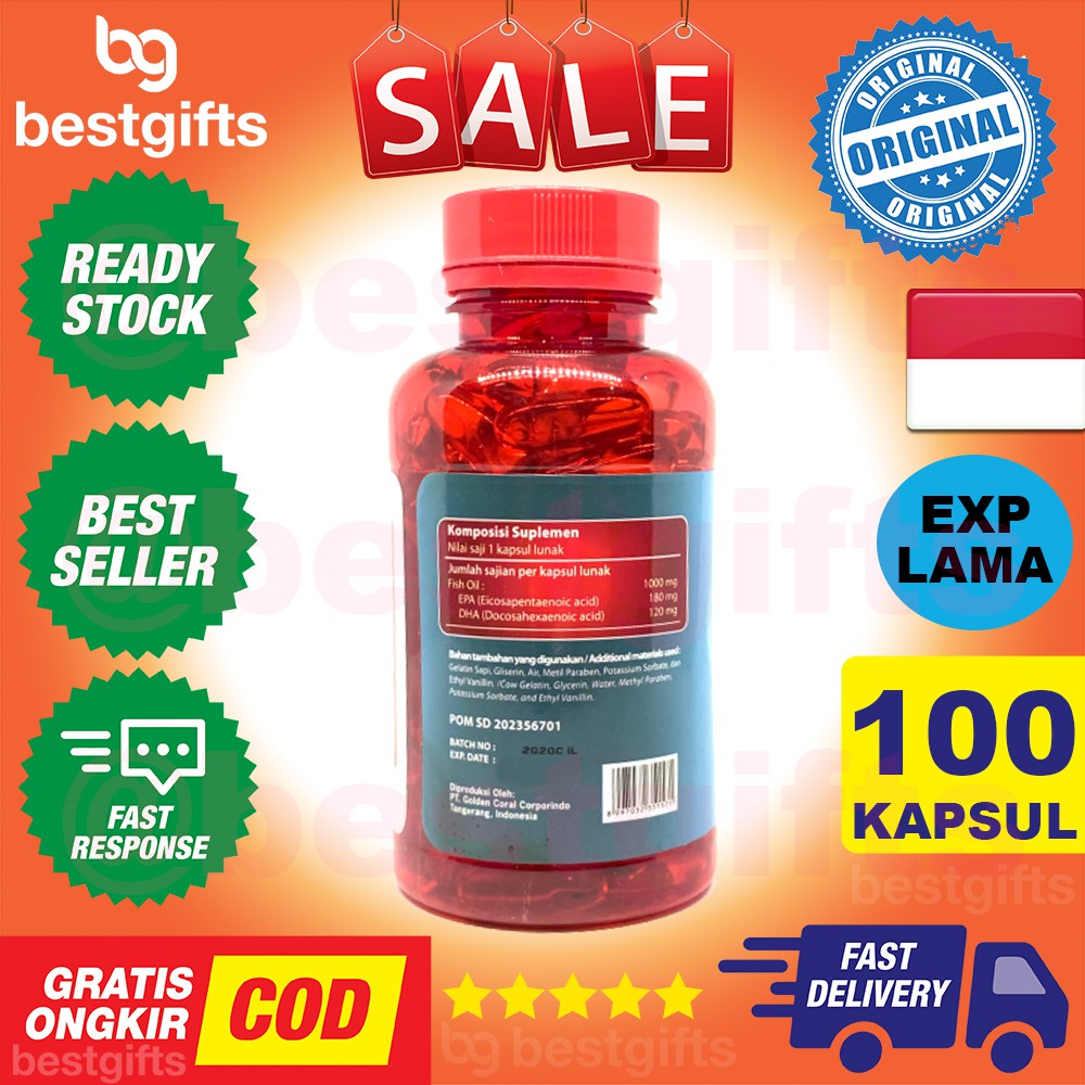 NATURE'S NATURES NATURE BOSS OMEGA 3 FISH OIL 1000 MG MINYAK IKAN KOLESTEROL JANTUNG DHA 100 KAPSUL