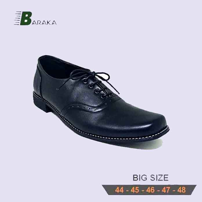 Sepatu Pantofel Pria Big Size 44 45 46 47 48  ZGB-BRX 02 Oxford Black - ORIGINAL sepatu formal cowo resmi ukuran jumbo