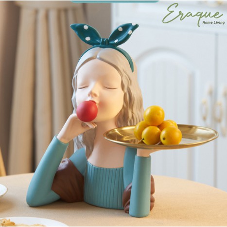 Lessie Holding Gold Tray / Pajangan Patung Dekorasi Meja Rumah Nampan Rak Tray Display Emas Nordic