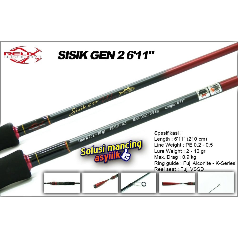 Rod RELIX NUSANTARA SISIK GEN 2 611 / 210cm (Line Test PE.0.2-0.5)