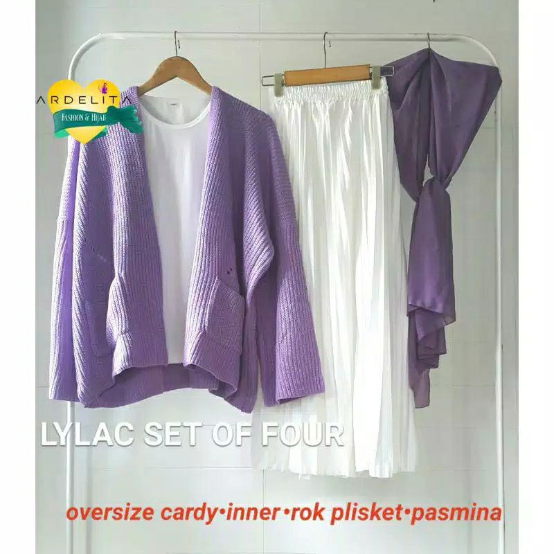 PART II SET OF  FOUR  PAKET  HEMAT  LENGKAP  CARDIGAN  OVERSIZE