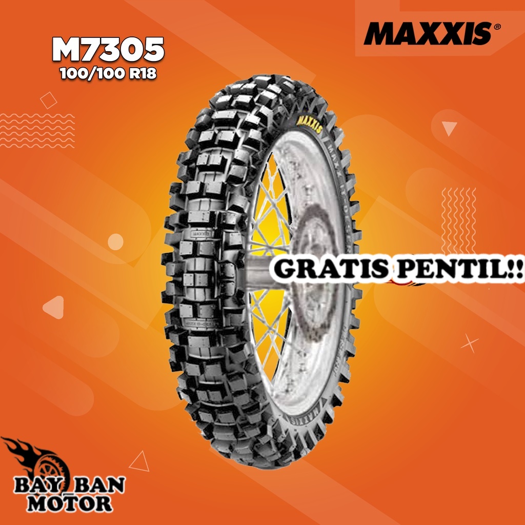 Ban Motor TRAIL IMPOR // MAXXIS M7305 110/100 Ring 18 NON TUBELESS