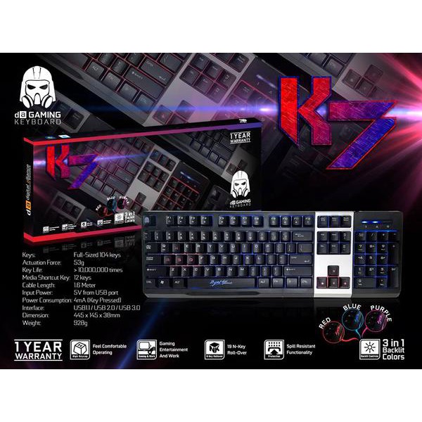 Digital Aliance K7 Gaming Keyboard || Keyboard Gaming