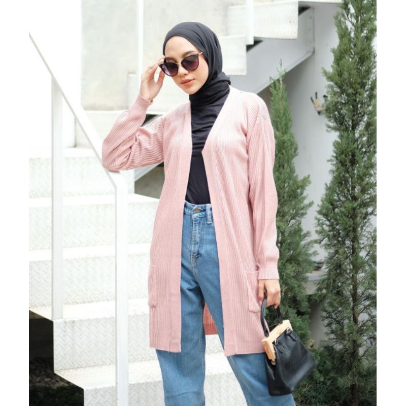 VEGA CARDI / CARDIGAN RAJUT / CARDI SAKU RAJUT