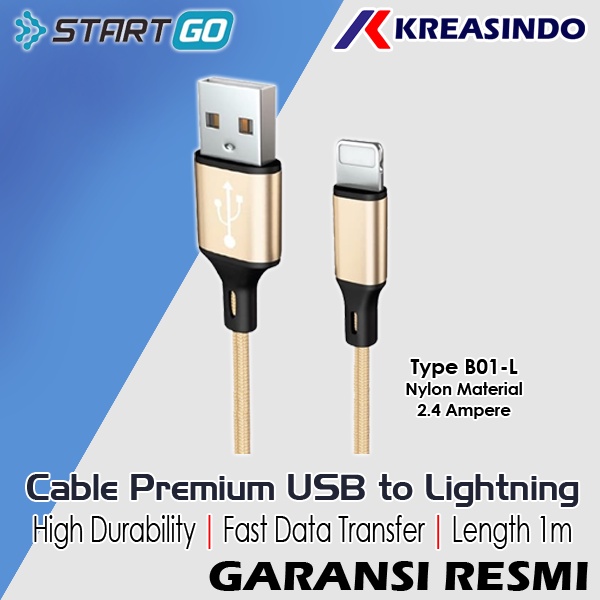 ADVAN STARTGO Kabel Cable Data Premium USB to Lightning Iphone Resmi